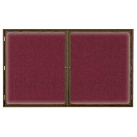 United Visual Products Triple Door Indoor Enclosed Easy Tack Bo UV335EZ-BLUE-GOLD
